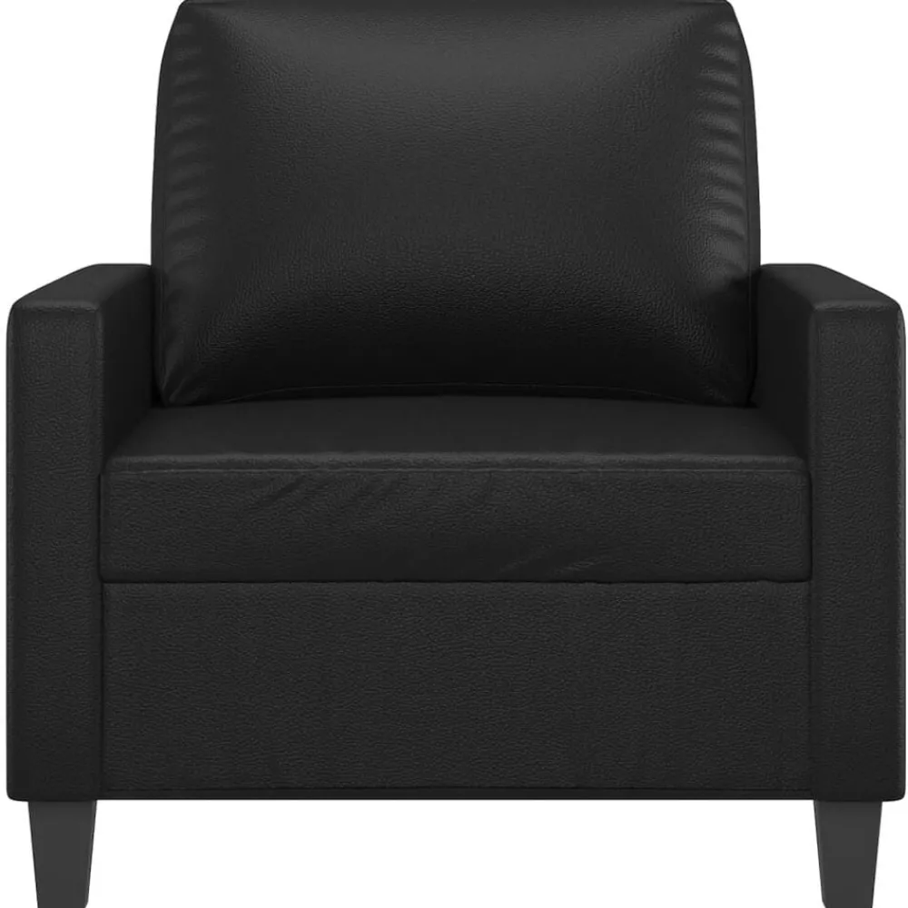 Accessoires Pour Canapés|Canapés-vidaXL Fauteuil 60 cm Similicuir Noir