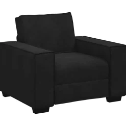 Canapés-vidaXL Fauteuil 100x78x84 cm velours Noir