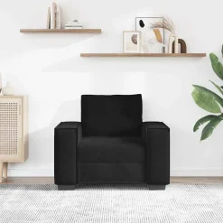 Canapés-vidaXL Fauteuil 100x78x84 cm velours Noir
