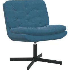 Fauteuils Et Chaises-vidaXL Fauteuil relaxant pivotant 63 x 75 x 76 cm Velours Bleu