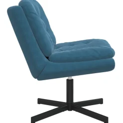 Fauteuils Et Chaises-vidaXL Fauteuil relaxant pivotant 63 x 75 x 76 cm Velours Bleu