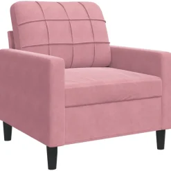 Canapés-vidaXL Fauteuil 60 cm Velours Rose