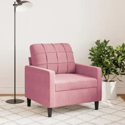 Canapés-vidaXL Fauteuil 60 cm Velours Rose