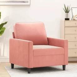 Canapés-vidaXL Fauteuil 60 cm Velours Rose