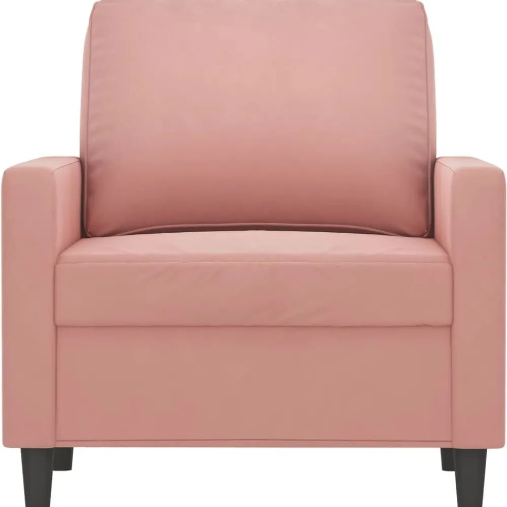 Canapés-vidaXL Fauteuil 60 cm Velours Rose