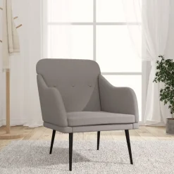 Fauteuils Et Chaises-vidaXL Fauteuil 63x76x80 cm Tissu Taupe