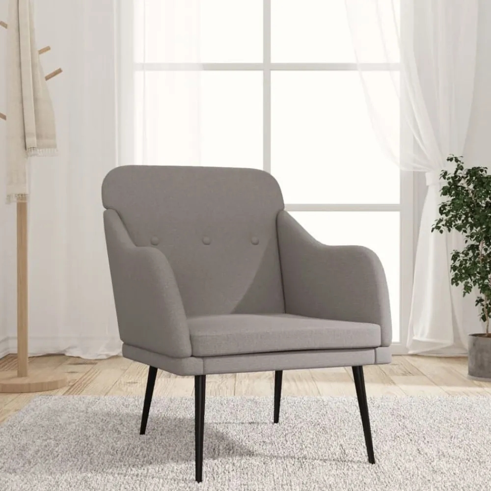 Fauteuils Et Chaises-vidaXL Fauteuil 63x76x80 cm Tissu Taupe