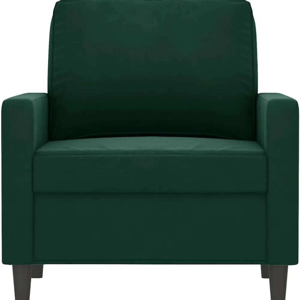 Canapés-vidaXL Fauteuil 60 cm Velours Vert foncé