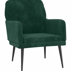 Fauteuils Et Chaises-vidaXL Fauteuil 62x79x79 cm Velours Vert foncé
