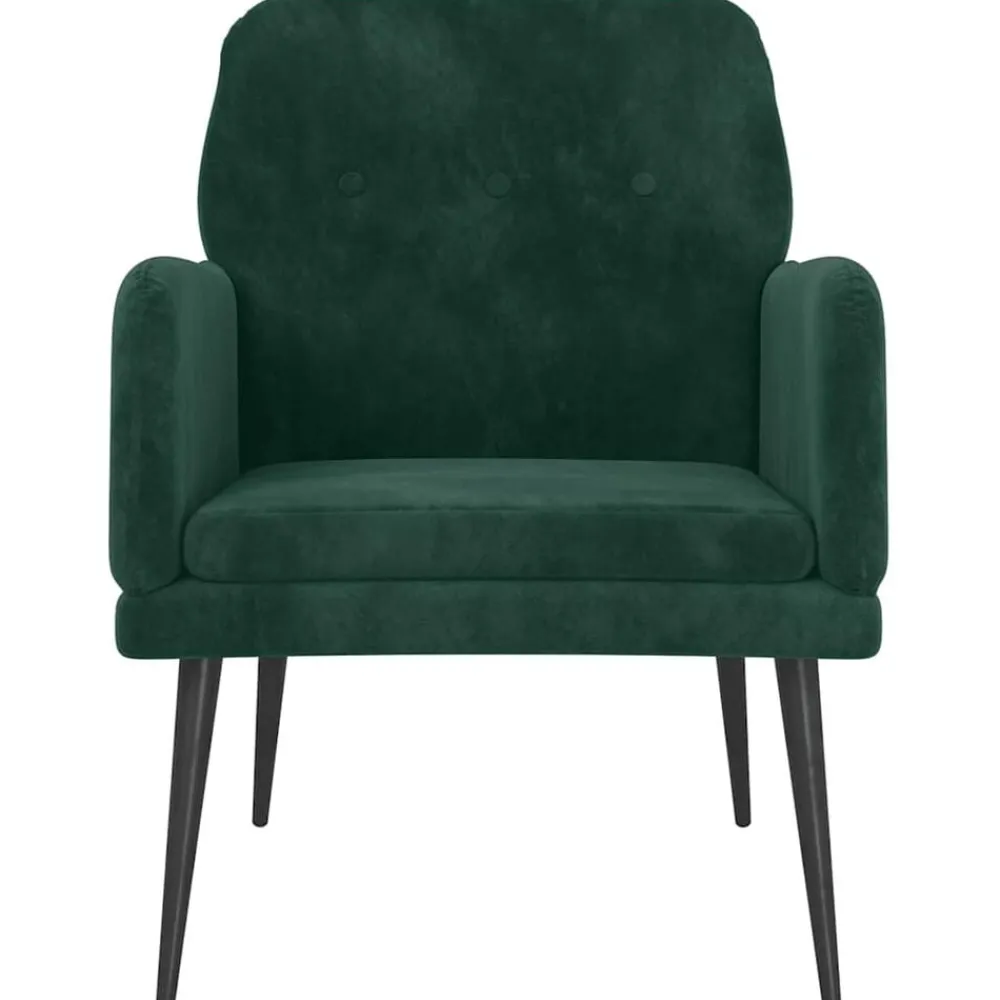 Fauteuils Et Chaises-vidaXL Fauteuil 62x79x79 cm Velours Vert foncé