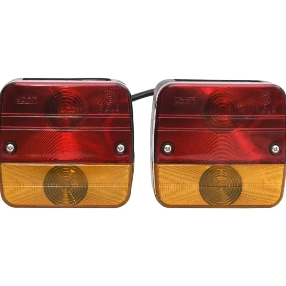 vidaXL Feux de remorque 2 pcs Rouge 10,5x5x9,5cm 12V ampoule classique