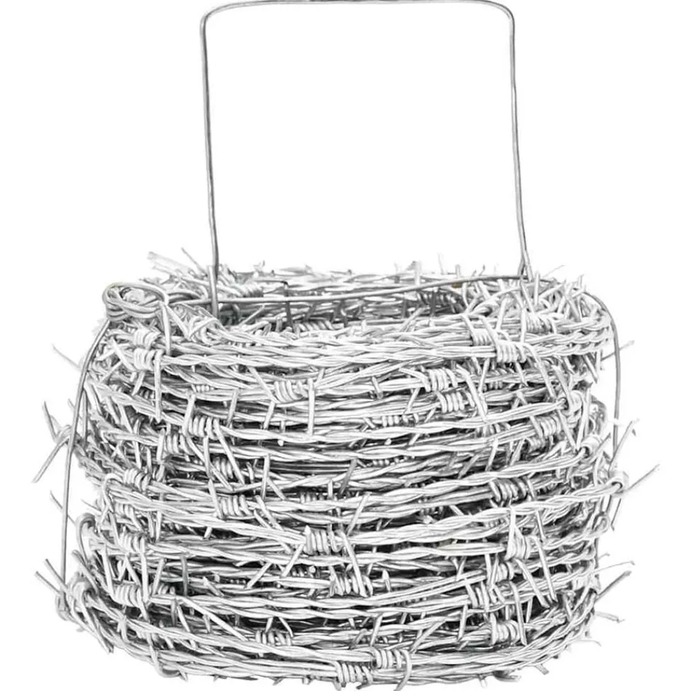 Accessoires De Quincaillerie-vidaXL Fil barbelé 500 m Argent