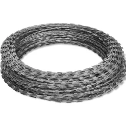 vidaXL Fil de fer barbelé rouleau hélicoïdal acier galvanisé 100 m