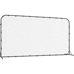 vidaXL Filet de rebond de football noir 366x90x183 cm PEHD