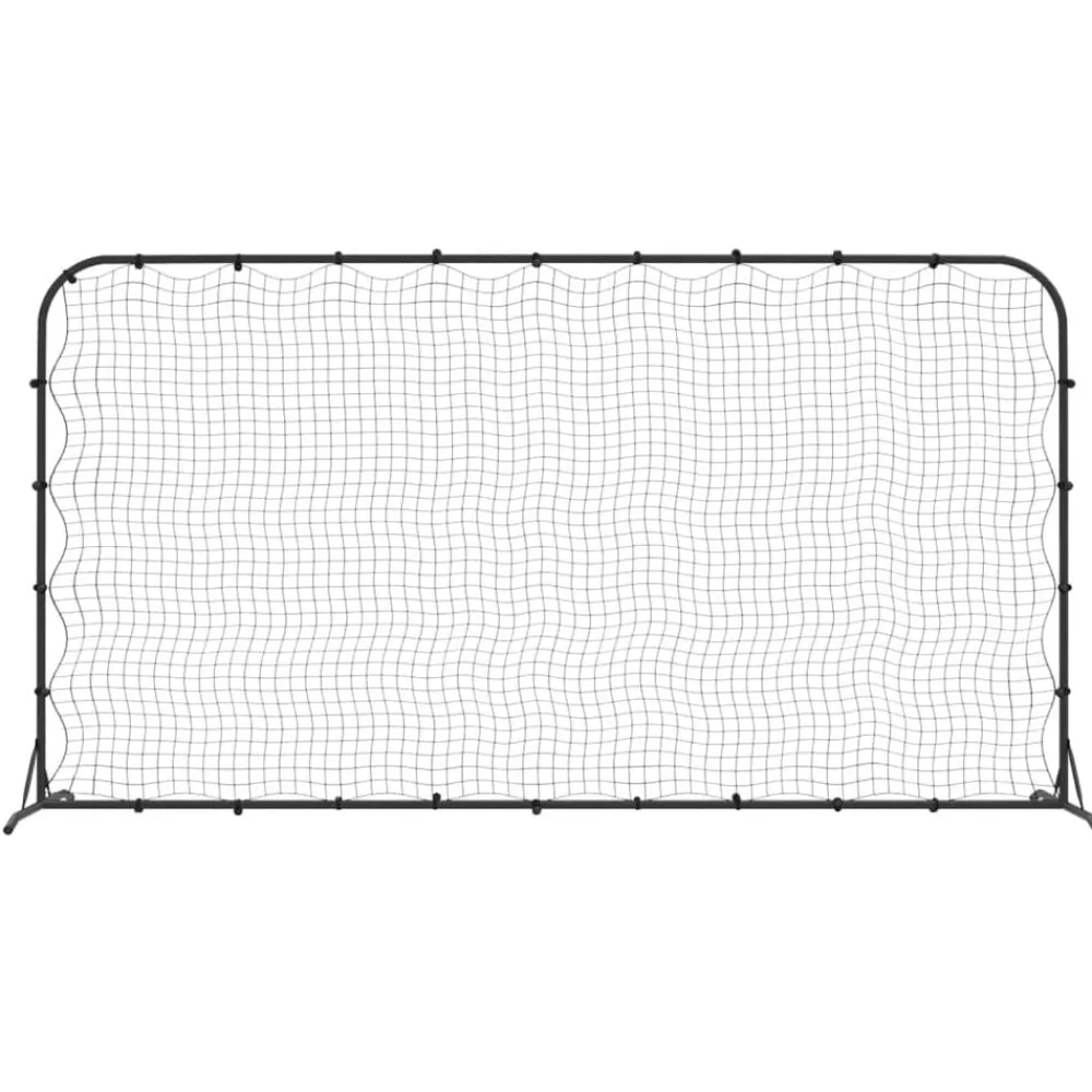 vidaXL Filet de rebond de football noir 366x90x183 cm PEHD