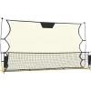 vidaXL Filet de rebond de football noir/jaune 183x85x120 cm polyester