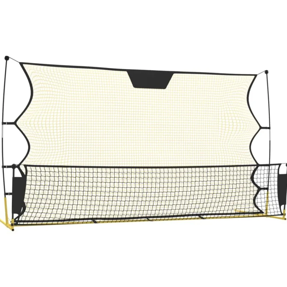 vidaXL Filet de rebond de football noir/jaune 183x85x120 cm polyester