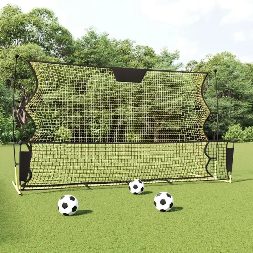 vidaXL Filet de rebond de football noir/jaune 183x85x120 cm polyester