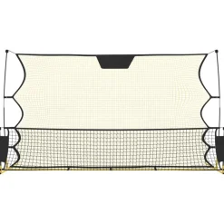 vidaXL Filet de rebond de football noir/jaune 183x85x120 cm polyester