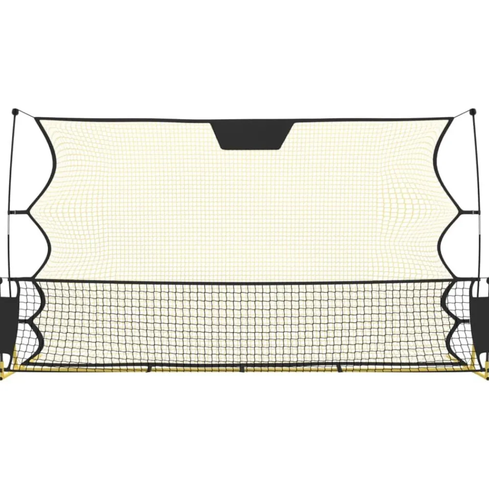 vidaXL Filet de rebond de football noir/jaune 183x85x120 cm polyester