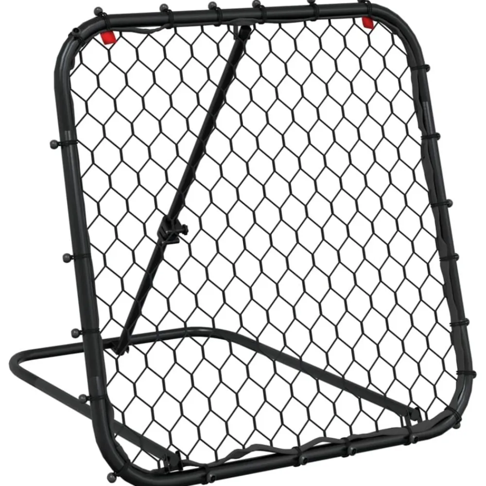 Divers Sports-vidaXL Filet de rebond de football réglable noir 84x73x60-80 cm acier