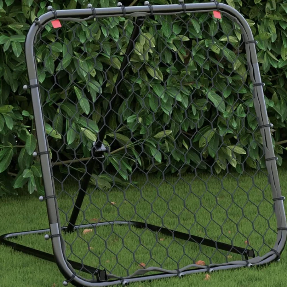 Divers Sports-vidaXL Filet de rebond de football réglable noir 84x73x60-80 cm acier