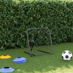 Divers Sports-vidaXL Filet de rebond de football réglable noir 84x73x60-80 cm acier