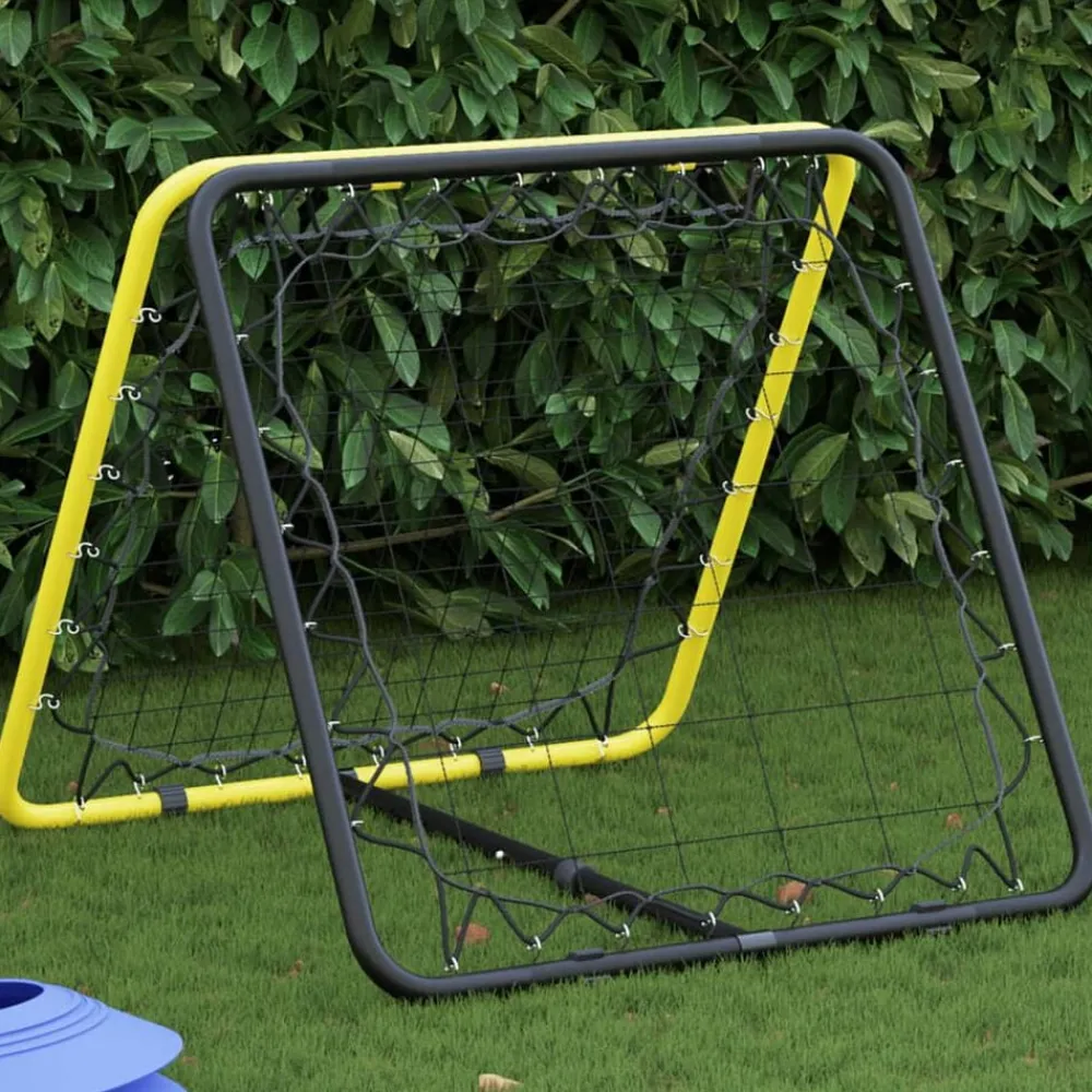 Divers Sports-vidaXL Filet de rebond de football double face réglable jaune et noir