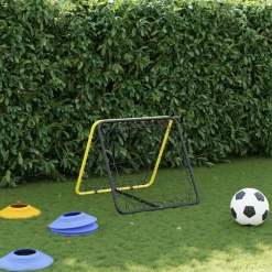Divers Sports-vidaXL Filet de rebond de football double face réglable jaune et noir