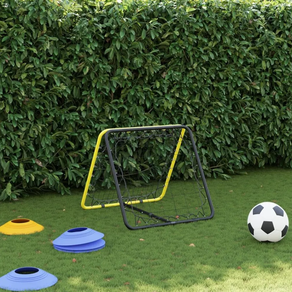 Divers Sports-vidaXL Filet de rebond de football double face réglable jaune et noir