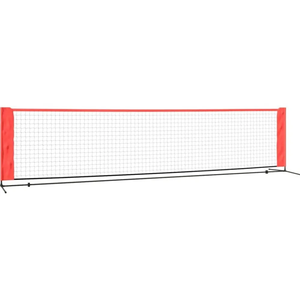Divers Sports-vidaXL Filet de tennis Noir et rouge 400x100x87 cm Polyester