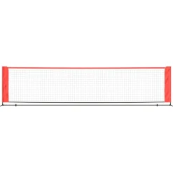 Divers Sports-vidaXL Filet de tennis Noir et rouge 400x100x87 cm Polyester