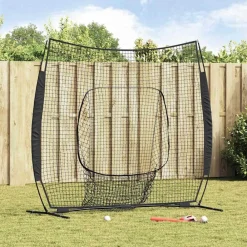 vidaXL Filet d'entraînement de baseball Noir 250 x 106 x 209 cm