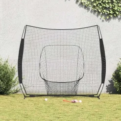 vidaXL Filet d'entraînement de baseball Noir 250 x 106 x 209 cm