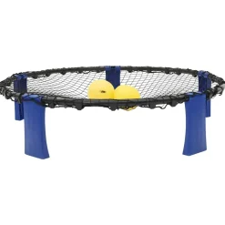 Jouets-vidaXL Filet rond lot de 3 balles et pompe supplémentaire Ø90x20 cm