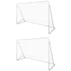 vidaXL Filets de but de football Acier 2 pcs 240x90x150 cm