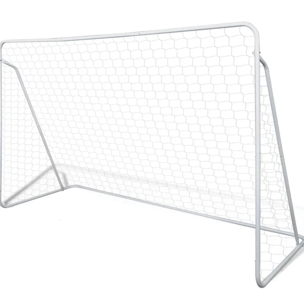 vidaXL Filets de but de football Acier 2 pcs 240x90x150 cm