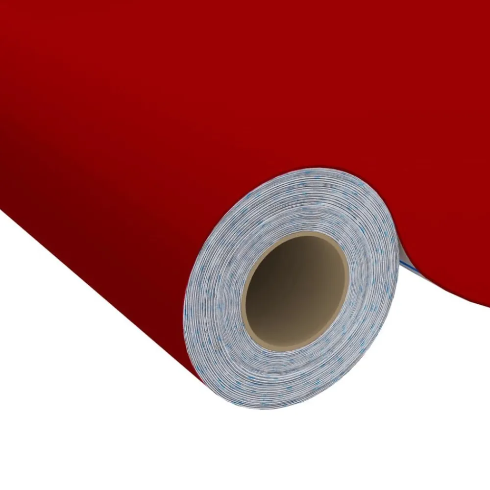 Décorations-vidaXL Film autoadhésif pour meubles 500x90 cm PVC Rouge