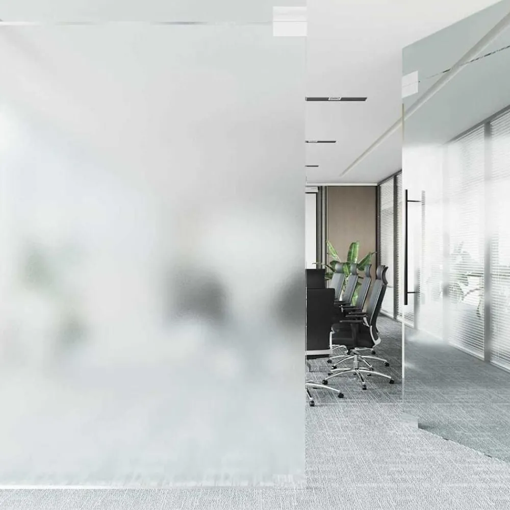 vidaXL Film de fenêtre auto-adhésif Gris dépoli 45 x 2000 cm PVC