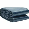 vidaXL Film solaire de piscine flottant PE 600x400 cm Noir et bleu