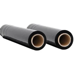 Fournitures De Bureau-vidaXL Film étirable 2 pcs 17 μm 50 cm x 150 m Noir