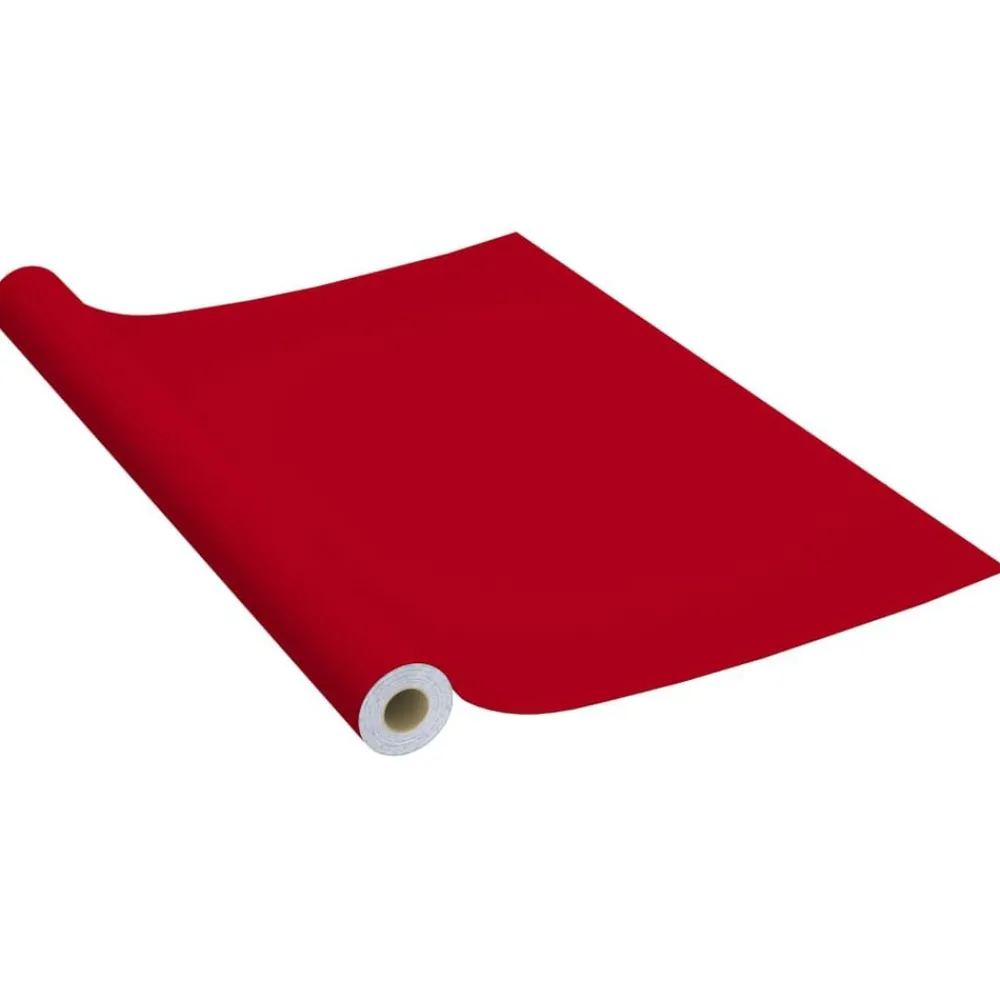 Décorations-vidaXL Films autoadhésifs pour meubles 2 pcs 500x90 cm PVC Rouge