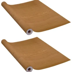 vidaXL Films autoadhésifs pour portes 2 pcs Chêne clair 210x90 cm PVC