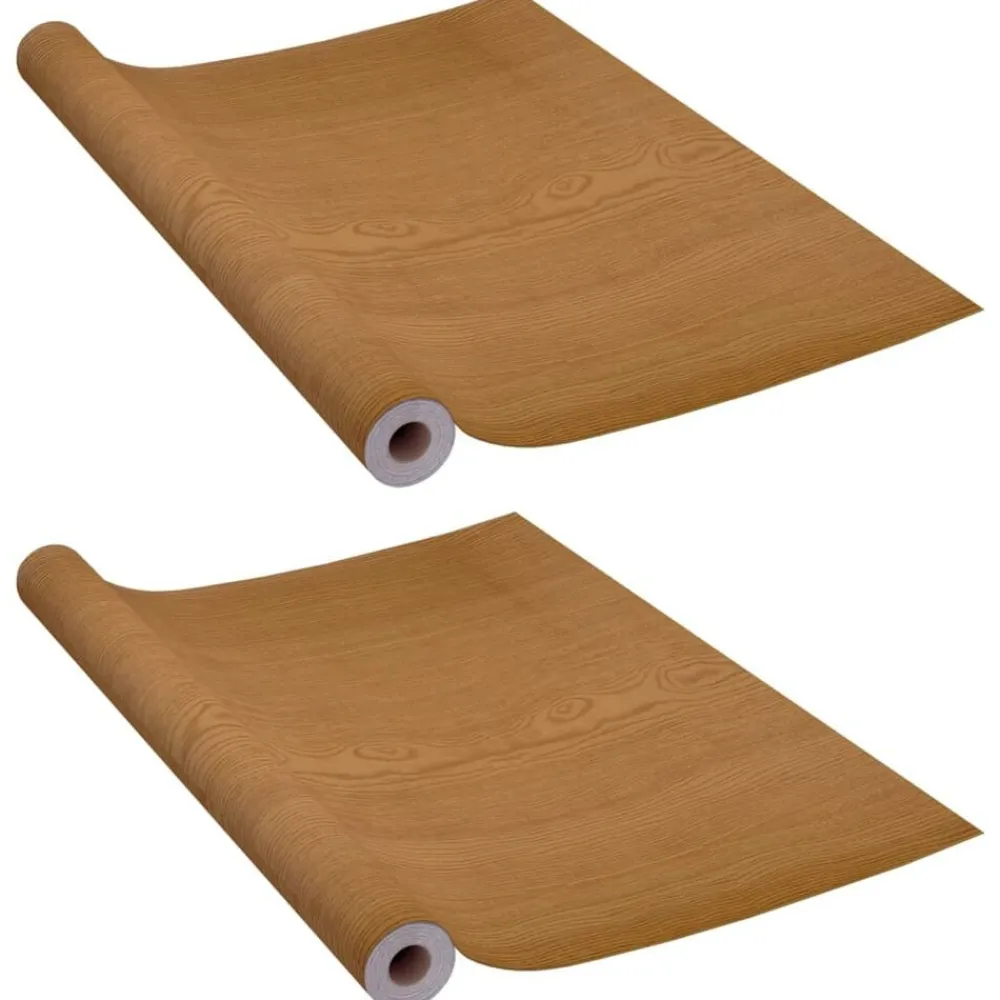 vidaXL Films autoadhésifs pour portes 2 pcs Chêne clair 210x90 cm PVC