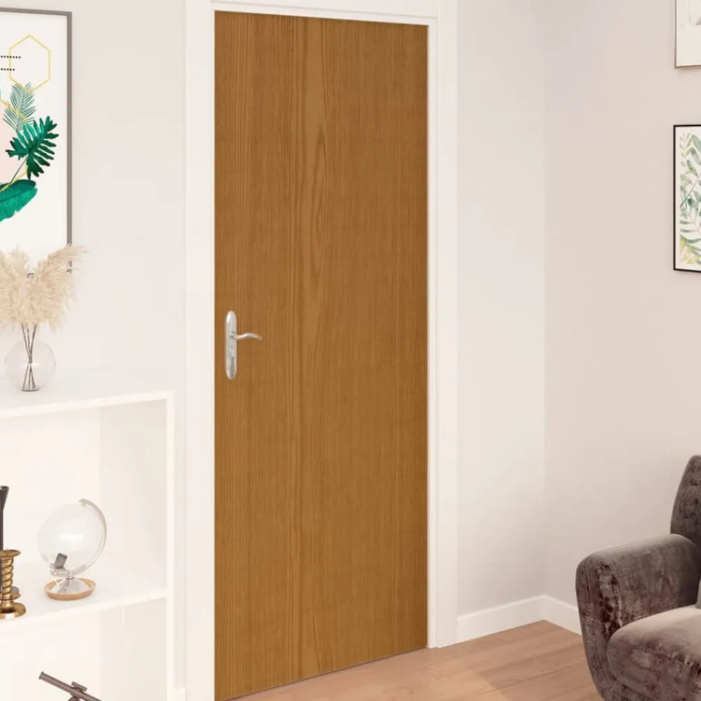 vidaXL Films autoadhésifs pour portes 2 pcs Chêne clair 210x90 cm PVC