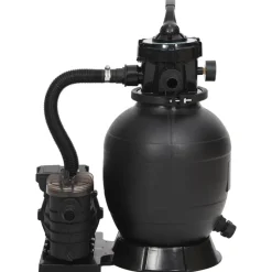 vidaXL Filtre à sable de piscine avec préfiltre noir