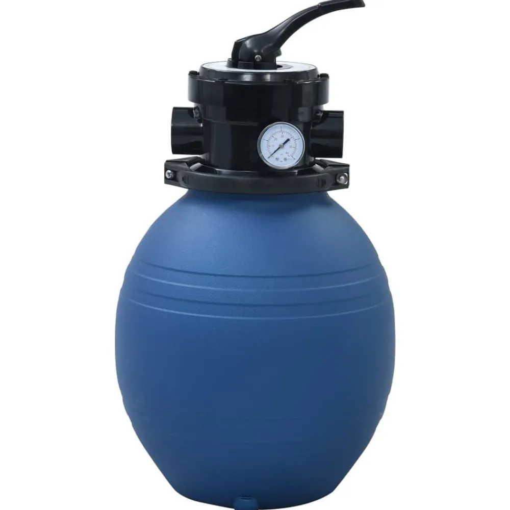 Piscine & Spa-vidaXL Filtre à sable pour piscine avec vanne 4 positions Bleu 300 mm