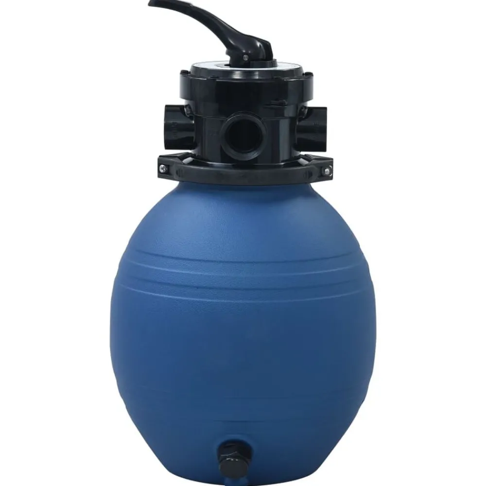 Piscine & Spa-vidaXL Filtre à sable pour piscine avec vanne 4 positions Bleu 300 mm
