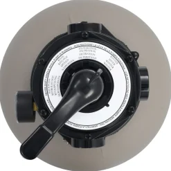 vidaXL Filtre à sable pour piscine avec vanne 4 positions Gris 350 mm