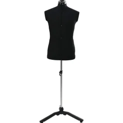 Arts & Loisirs-vidaXL Forme de robe ajustable homme 37.5-45.5 pouces tissu Noir